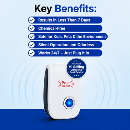 Pest Reject™ –All-in-One Ultrasonic Pest Repeller (Pack of 2)