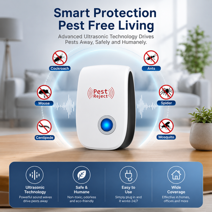 Pest Reject™ –All-in-One Ultrasonic Pest Repeller (Pack of 2)